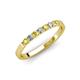 3 - Fiala 2.00 mm Yellow Sapphire and Diamond 7 Stone Wedding Band 