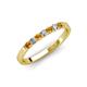 3 - Fiala 2.00 mm Citrine and Diamond 7 Stone Wedding Band 