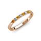 3 - Fiala 2.00 mm Citrine and Diamond 7 Stone Wedding Band 