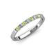 3 - Fiala 2.00 mm Peridot and Diamond 7 Stone Wedding Band 