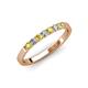 3 - Fiala 2.00 mm Yellow Sapphire and Diamond 7 Stone Wedding Band 