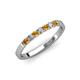 3 - Fiala 2.00 mm Citrine and Diamond 7 Stone Wedding Band 