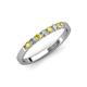 3 - Fiala 2.00 mm Yellow Sapphire and Diamond 7 Stone Wedding Band 