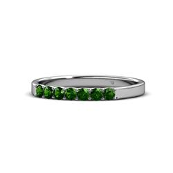 Fiala Green Garnet Stone Wedding Band Green Garnet Stone Womens Wedding Band Stackable ctw K White Gold