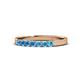 1 - Fiala 2.40 mm Blue Topaz 7 Stone Wedding Band 