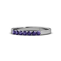 Fiala Iolite Stone Wedding Band Iolite Stone Womens Wedding Band Stackable ctw K White Gold