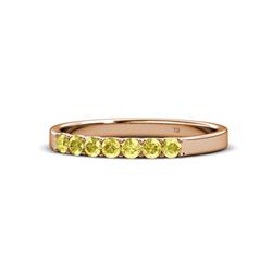 Fiala Yellow Sapphire Stone Wedding Band Yellow Sapphire Stone Womens Wedding Band Stackable ctw K Rose Gold