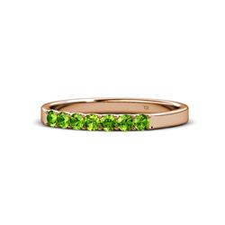 Fiala Peridot Stone Wedding Band Peridot Stone Womens Wedding Band Stackable ctw K Rose Gold