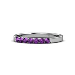Fiala Amethyst Stone Wedding Band Amethyst Stone Womens Wedding Band Stackable ctw Platinum