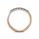 6 - Fiala 2.40 mm Blue Topaz 7 Stone Wedding Band 