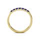 6 - Fiala 2.40 mm Blue Sapphire 7 Stone Wedding Band 