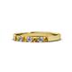 1 - Fiala 2.40 mm Citrine and Diamond 7 Stone Wedding Band 