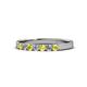 1 - Fiala 2.40 mm Yellow and White Diamond 7 Stone Wedding Band 