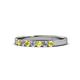 1 - Fiala 2.40 mm Yellow Sapphire and Diamond 7 Stone Wedding Band 