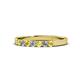 1 - Fiala 2.40 mm Yellow Sapphire and Diamond 7 Stone Wedding Band 