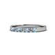 1 - Fiala 2.40 mm Aquamarine and Diamond 7 Stone Wedding Band 