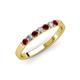 3 - Fiala 2.40 mm Ruby and Diamond 7 Stone Wedding Band 