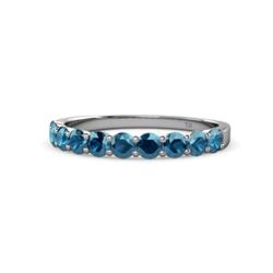 Clara Blue Diamond Stone Wedding Band Blue Diamond Stone Womens Wedding Band Stackable ctw Platinum