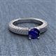 2 - Kaelan 6.00 mm Round Blue Sapphire Solitaire Engagement Ring 
