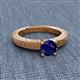 2 - Kaelan 6.00 mm Round Blue Sapphire Solitaire Engagement Ring 