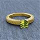 2 - Kaelan 6.50 mm Round Peridot Solitaire Engagement Ring 