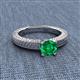 2 - Kaelan 6.00 mm Round Emerald Solitaire Engagement Ring 