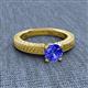 2 - Kaelan 6.50 mm Round Tanzanite Solitaire Engagement Ring 