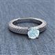 2 - Kaelan 6.50 mm Round Aquamarine Solitaire Engagement Ring 