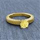 2 - Kaelan 6.00 mm Round Lab Created Yellow Sapphire Solitaire Engagement Ring 