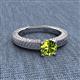 2 - Kaelan 6.50 mm Round Peridot Solitaire Engagement Ring 