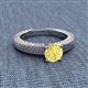 2 - Kaelan 6.00 mm Round Lab Created Yellow Sapphire Solitaire Engagement Ring 