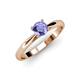 3 - Celine 6.50 mm Round Tanzanite Solitaire Engagement Ring 