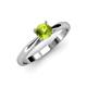 3 - Celine 6.50 mm Round Peridot Solitaire Engagement Ring 