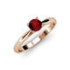 3 - Celine 6.50 mm Round Red Garnet Solitaire Engagement Ring 