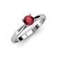 3 - Celine 6.00 mm Round Ruby Solitaire Engagement Ring 