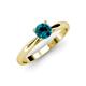 3 - Celine 6.00 mm Round Blue Diamond Solitaire Engagement Ring 