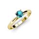 3 - Celine 6.50 mm Round London Blue Topaz Solitaire Engagement Ring 