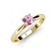 3 - Celine 6.50 mm Round Pink Tourmaline Solitaire Engagement Ring 