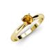 3 - Celine 6.50 mm Round Citrine Solitaire Engagement Ring 