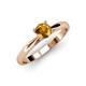 3 - Celine 6.50 mm Round Citrine Solitaire Engagement Ring 