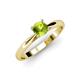 3 - Celine 6.50 mm Round Peridot Solitaire Engagement Ring 