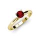 3 - Celine 6.50 mm Round Red Garnet Solitaire Engagement Ring 