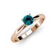 3 - Celine 6.00 mm Round Blue Diamond Solitaire Engagement Ring 