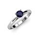 3 - Celine 6.00 mm Round Blue Sapphire Solitaire Engagement Ring 