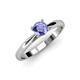 3 - Celine 6.50 mm Round Tanzanite Solitaire Engagement Ring 