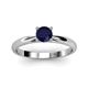 2 - Celine 6.00 mm Round Blue Sapphire Solitaire Engagement Ring 