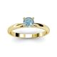 2 - Celine 6.50 mm Round Aquamarine Solitaire Engagement Ring 