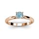 2 - Celine 6.50 mm Round Aquamarine Solitaire Engagement Ring 