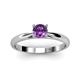 2 - Celine 6.50 mm Round Amethyst Solitaire Engagement Ring 