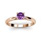 2 - Celine 6.50 mm Round Amethyst Solitaire Engagement Ring 